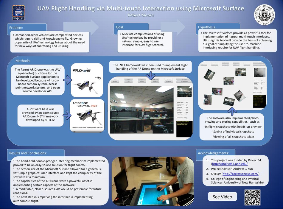 Uav Flight Handling Via Multi Touch Interactions Using Microsoft Surface by bmoore